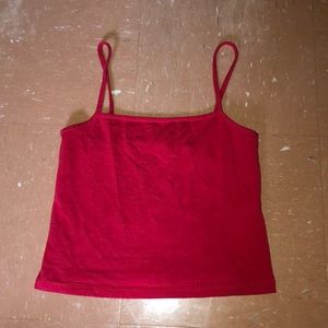 Women’s red tank top